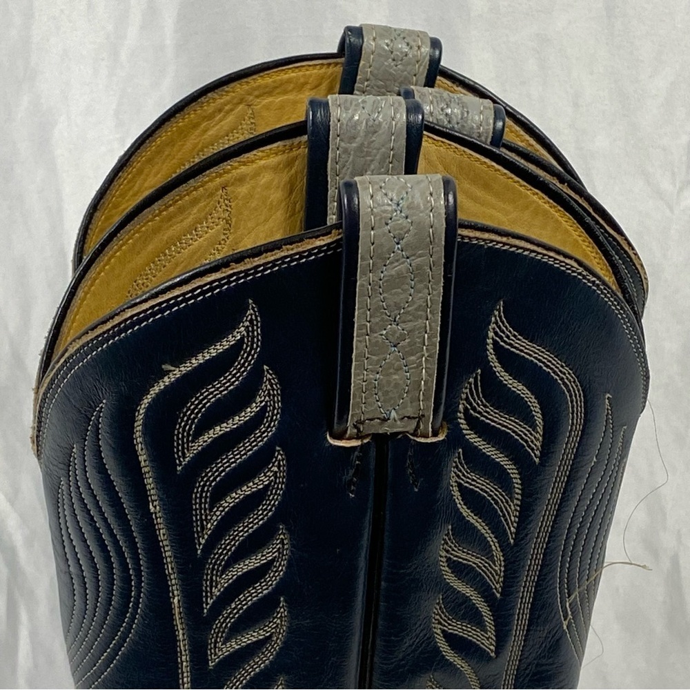 Tony Lama Men’s Gray Western Cowboy Boots Size 7 B Style 8086 - Picture 7 of 16